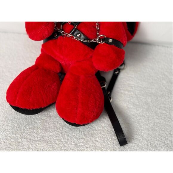 Dolls Kill/Club Exx Faux Fur Bunny Backpack - Red - Picture 6 of 9